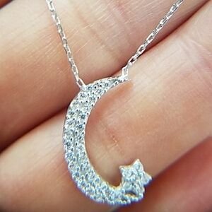 Moon and Star Necklace.